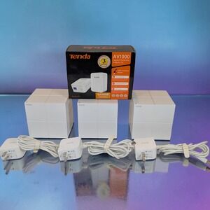 Tenda Nova Mesh3 AC1200 MW3 WiFi And Gigabit Powerline Adapter Kit TESTED Lot